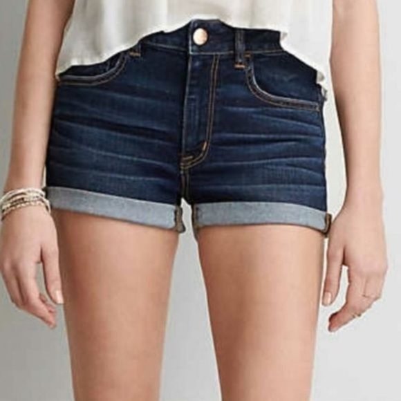 American Eagle Outfitters Pants - American Eagle Shortie Jean Shorts Distressed Denim 6